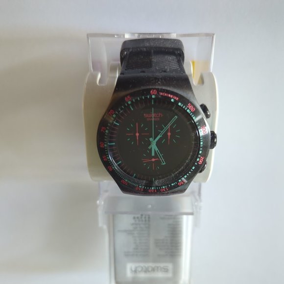 NEW Swatch Irony Mint in Dark Chronograph Men Watch YOB105 - Picture 9 of 10